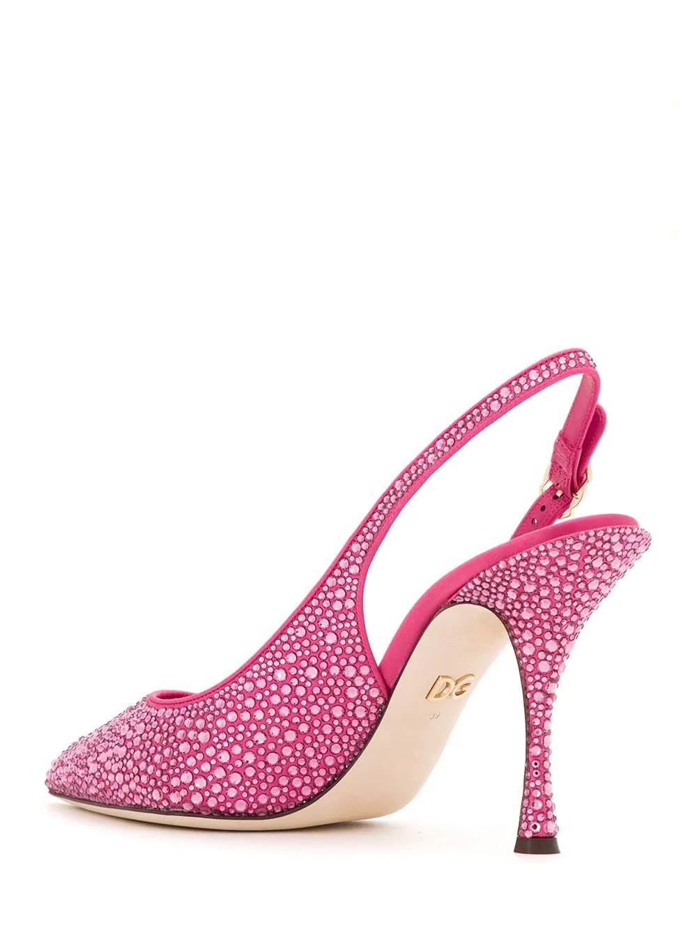 crystal-embellished slingback pumps - 3