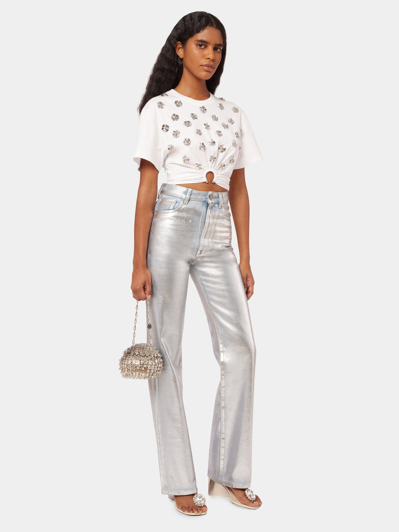 STRAIGHT JEANS WITH METALLIC PAINT EFFECT 3