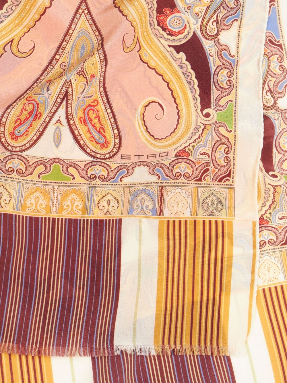 paisley-print silk scarf - 2