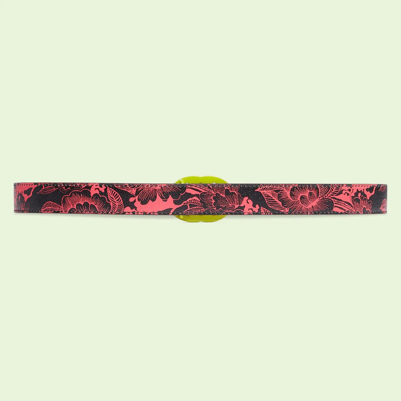 Floral belt with Interlocking G 4