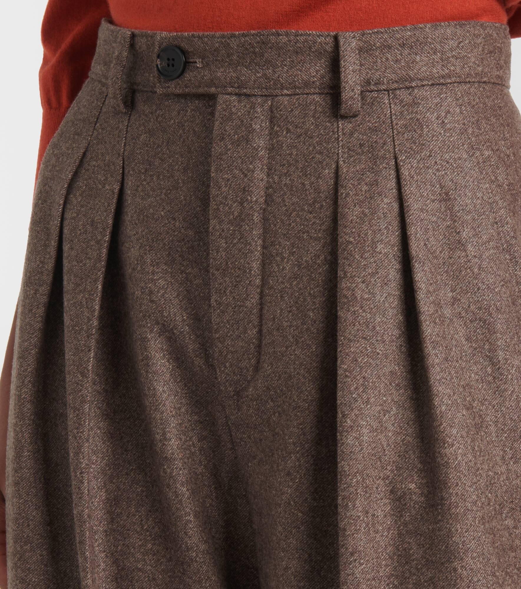 Yurik wool and cashmere wide-leg pants - 4