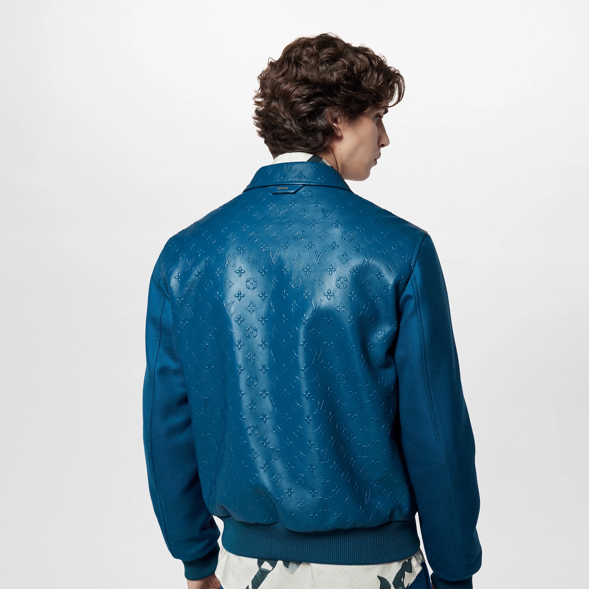 Monogram Embossed Leather And Wool Blouson - 2