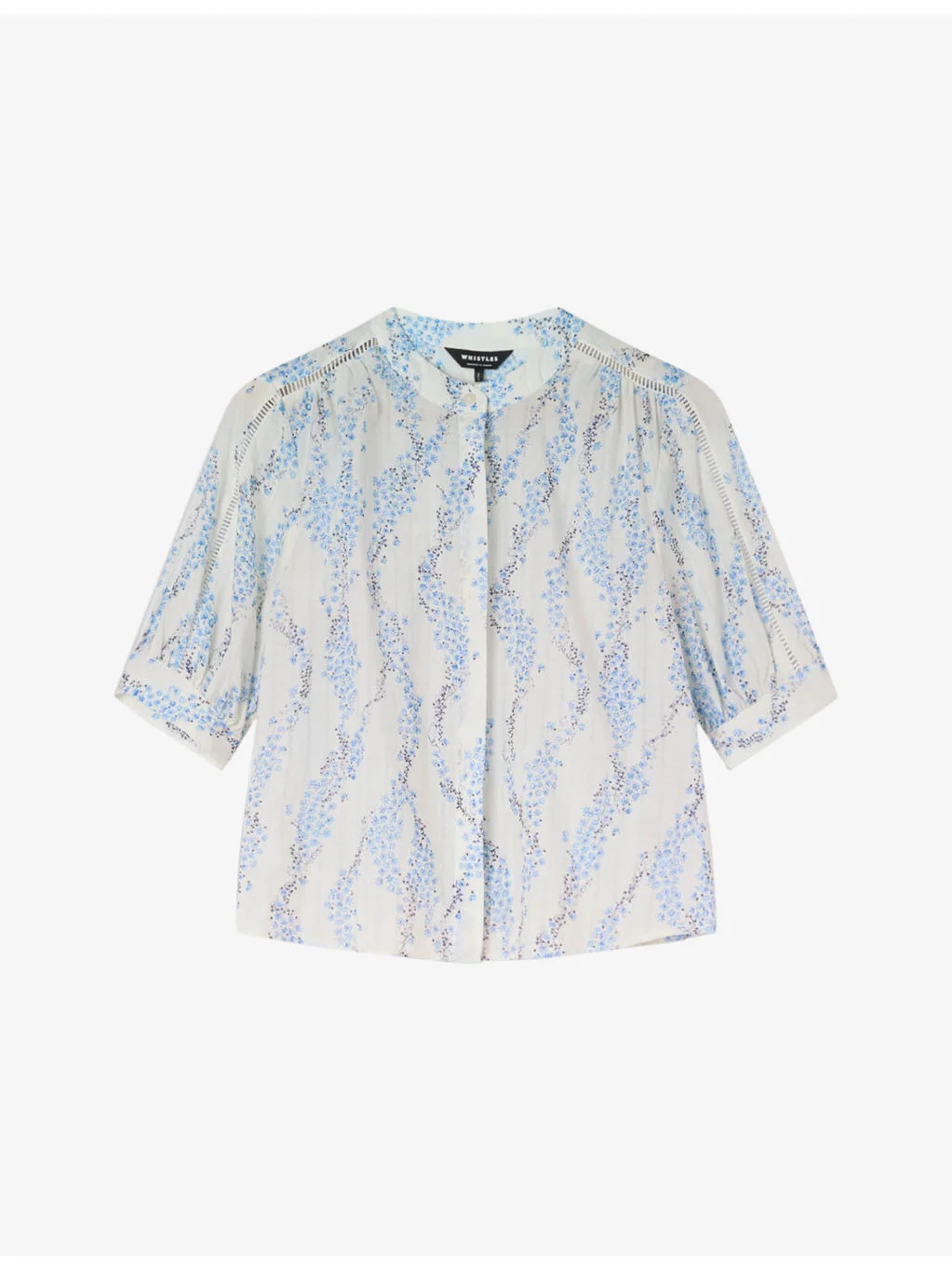 Textured Ditsy-Stem Woven Shirt - 1