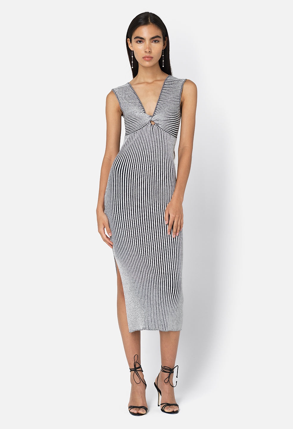 PIPER SILK RIB TWIST DRESS - 6