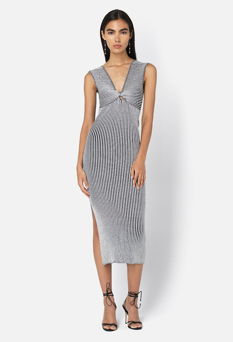 PIPER SILK RIB TWIST DRESS 6