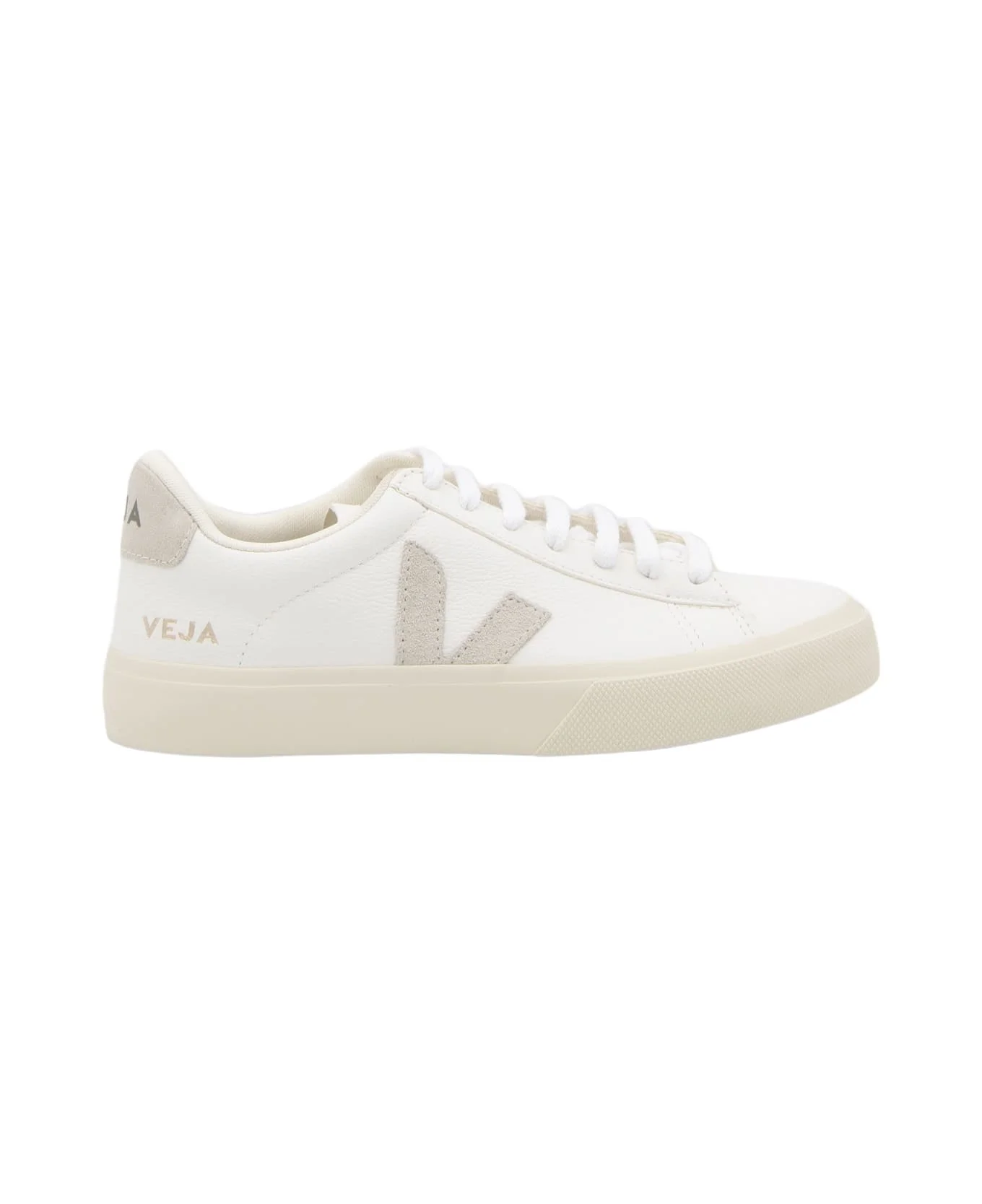 White Leather Campo Sneakers - 1