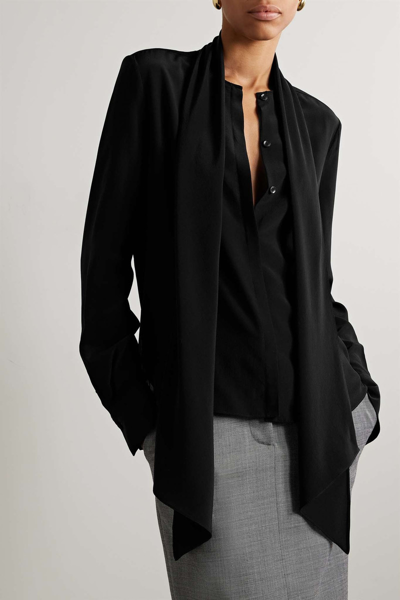 Pussy-bow silk-georgette blouse 6