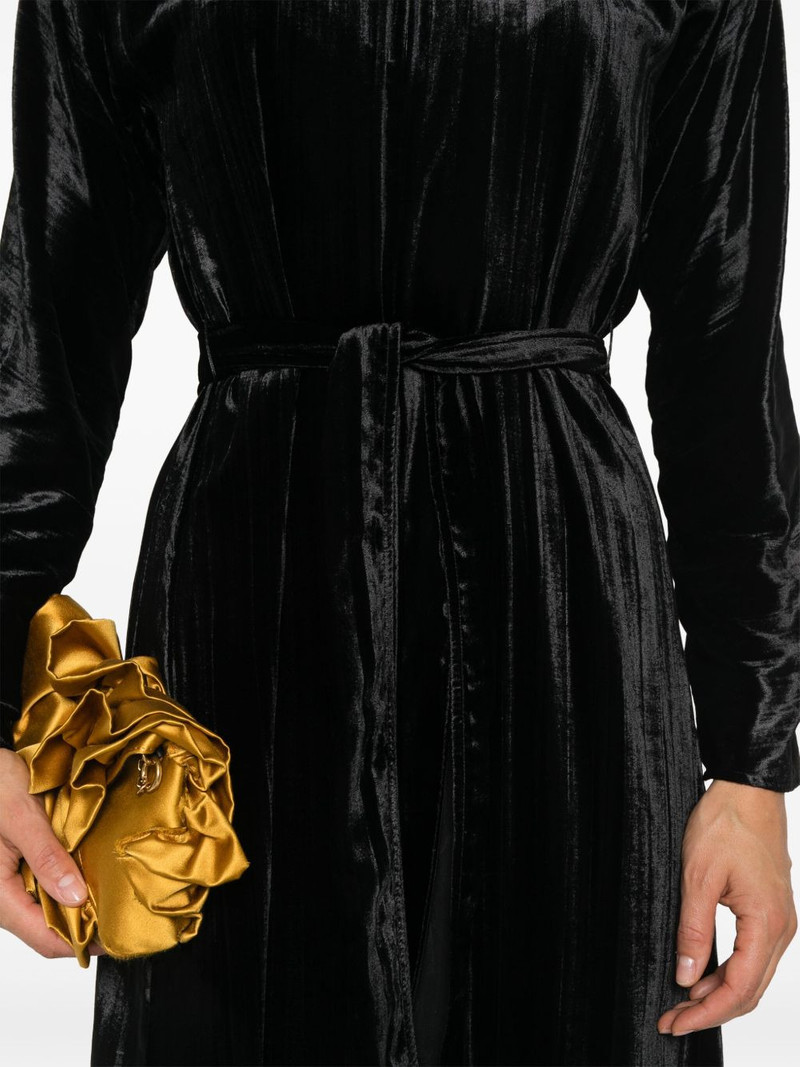 pleated velvet maxi dress 5