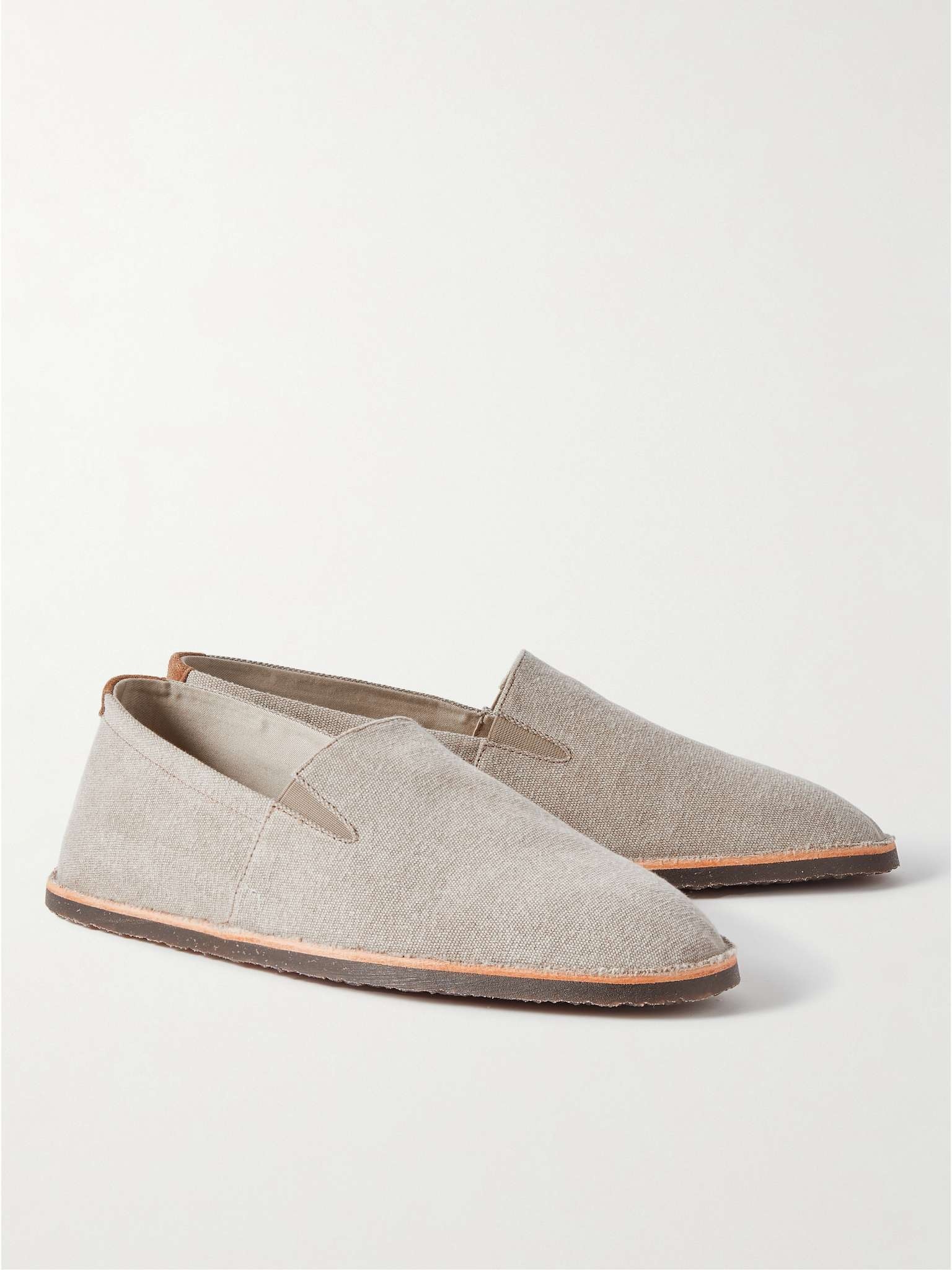 Suede-Trimmed Canvas Espadrilles - 4