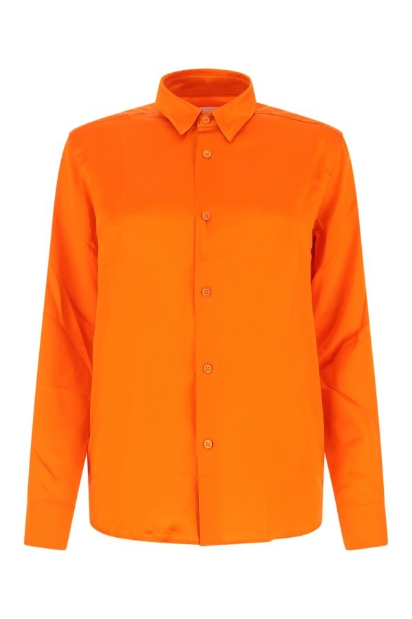 Ami Woman Orange Satin Shirt - 1