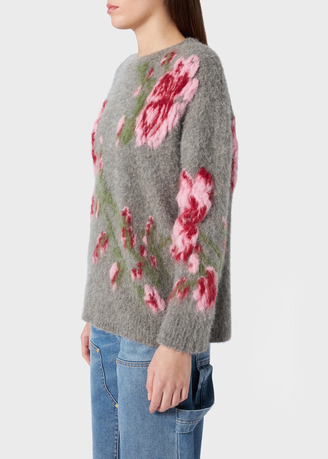 SWEATER WITH JACQUARD ROSES - 5