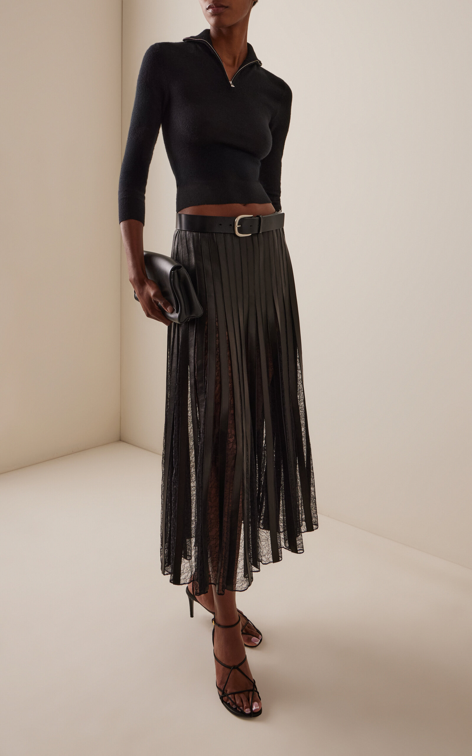 The Paxton Half-Zip Cashmere Sweater black - 3