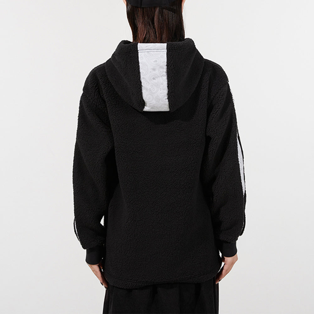 (WMNS) PUMA Sherpa Hoodie 'Black White' 534985-01 - 3