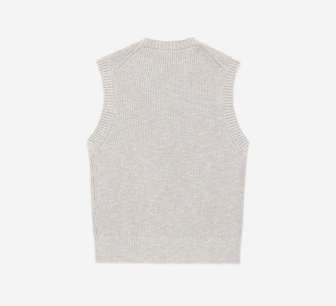 Sweater Vest - Natural Marled Yarn - 2