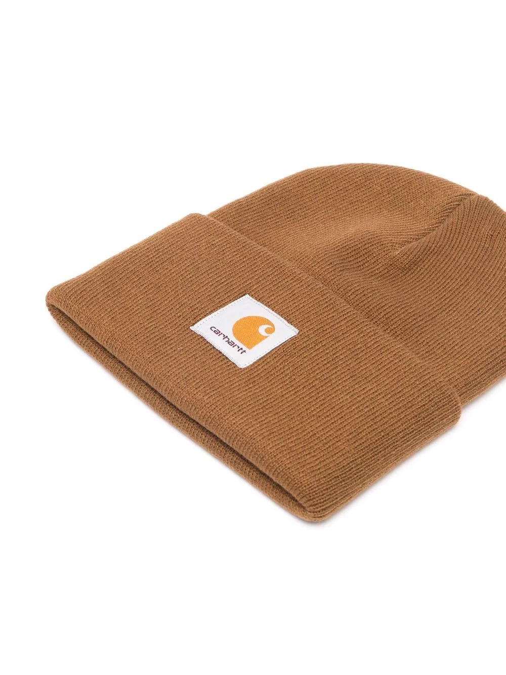 logo-patch knitted beanie - 2