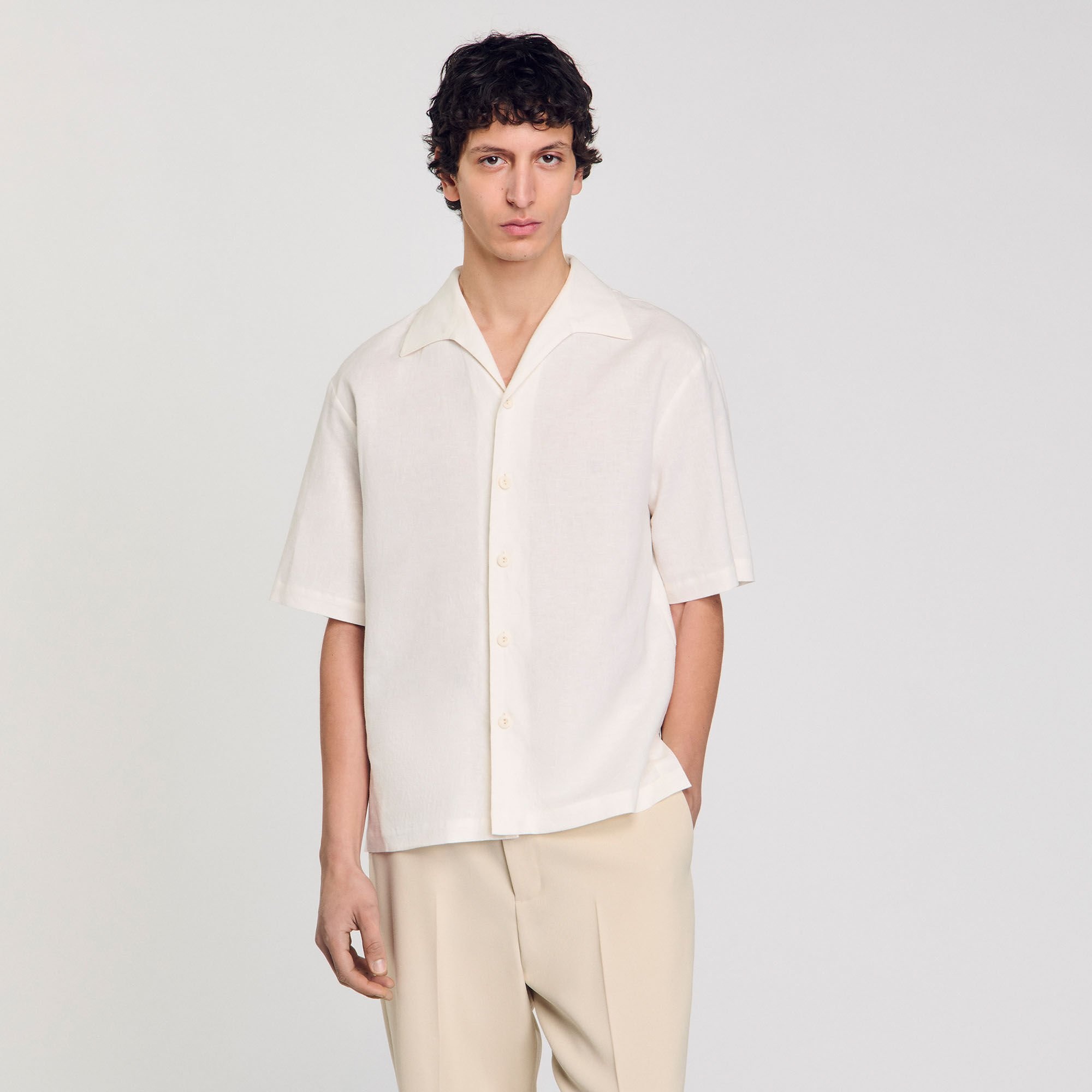 COTTON AND LINEN SHIRT - 4