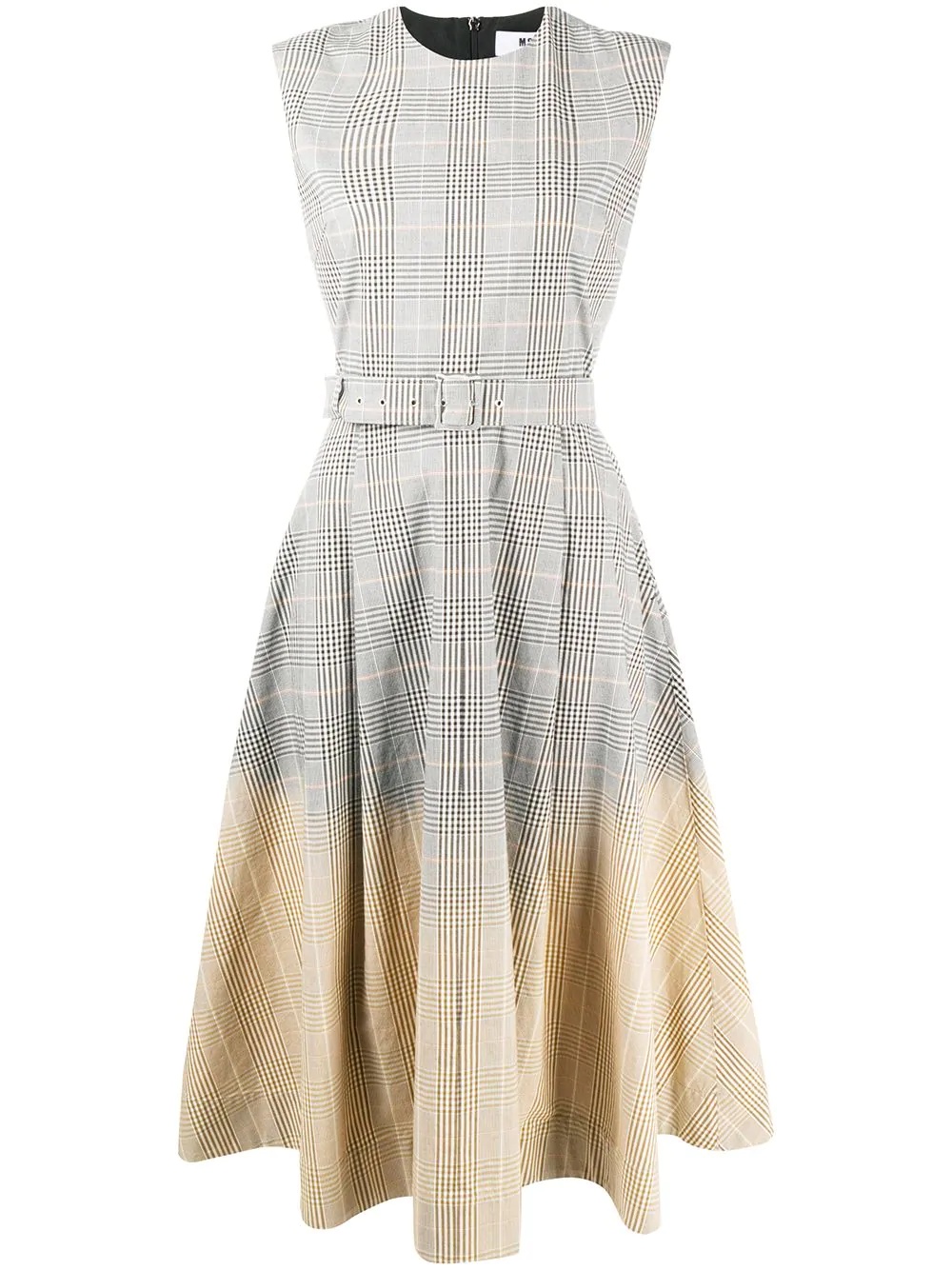 gradient check midi dress - 1