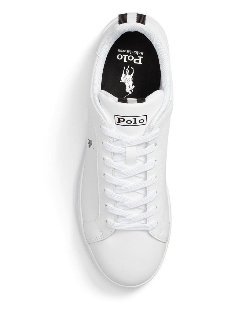 logo-print leather sneakers 4