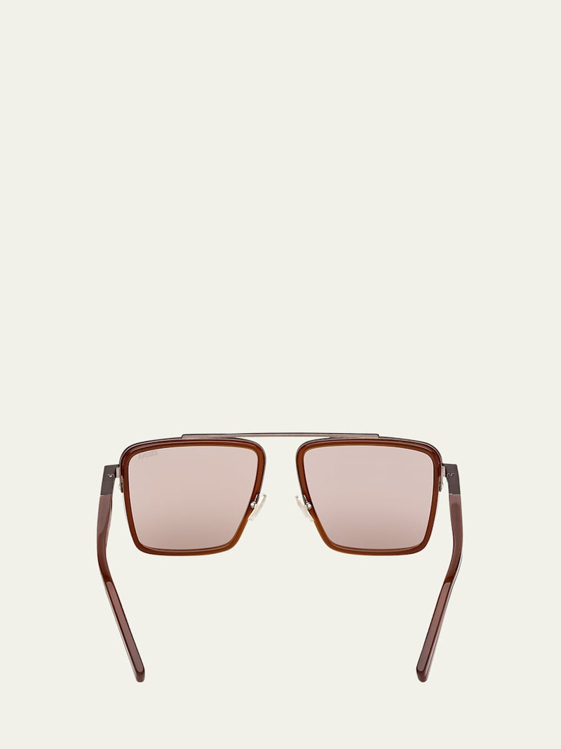 ZEGNA Men's Metal Aviator Sunglasses outlook