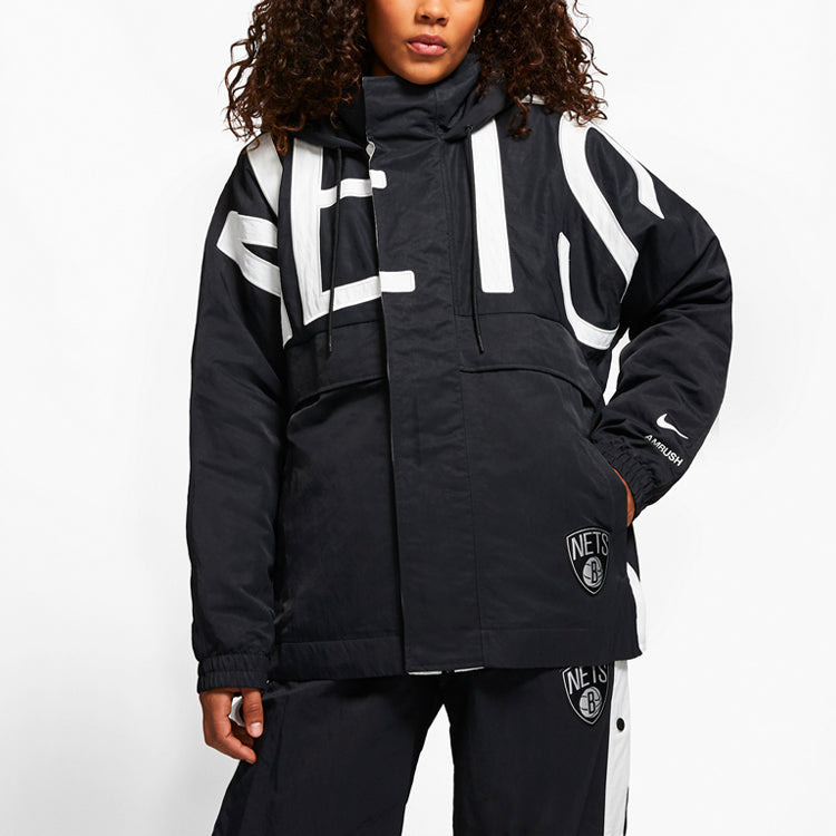 (WMNS) Nike x Ambush NBA Collection Nets Jacket 'Black' DB8576-010 - 4