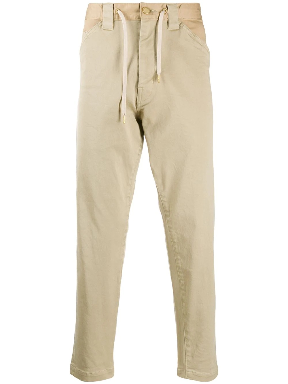 drawstring waisted chinos - 1