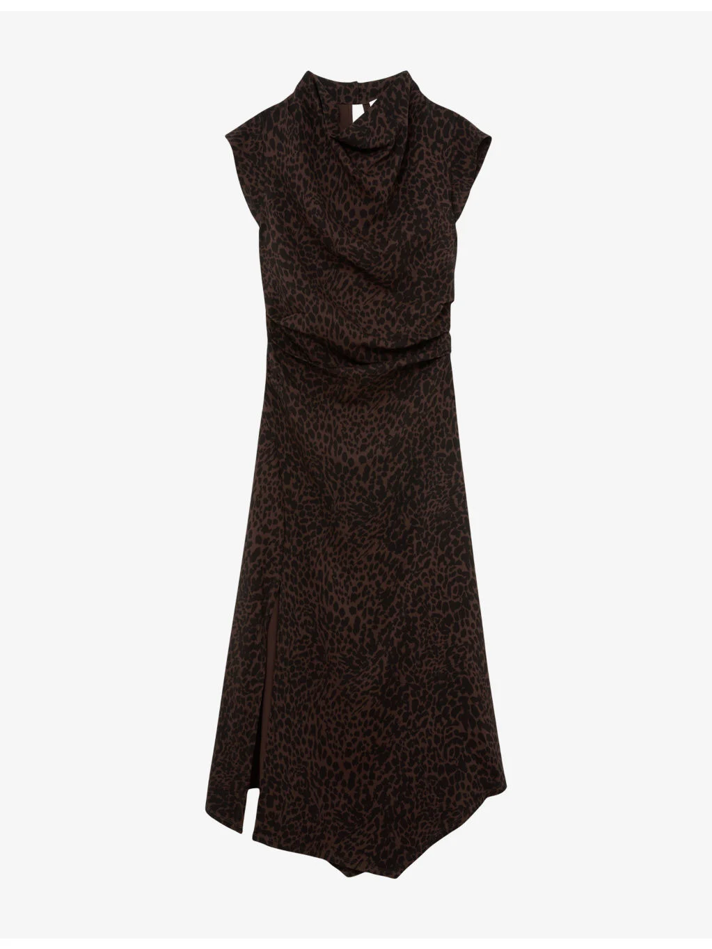 Harlie Leopard-Print Stretch-Woven Midi Dress - 1