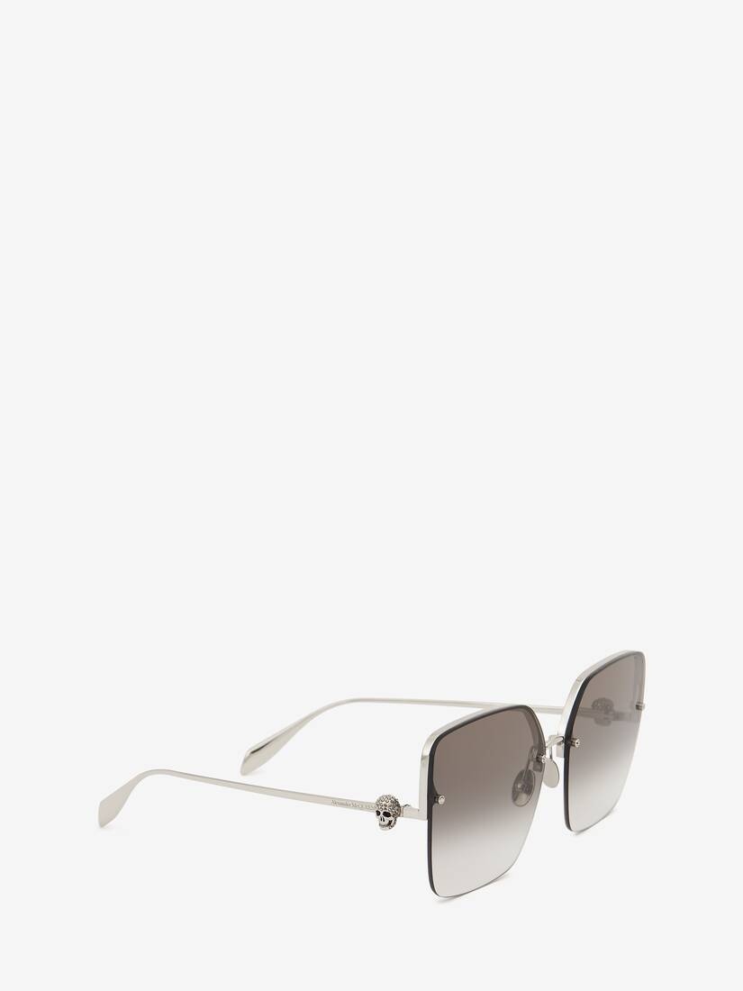 Skull Jeweled Square Sunglasses in Black/gold - 3