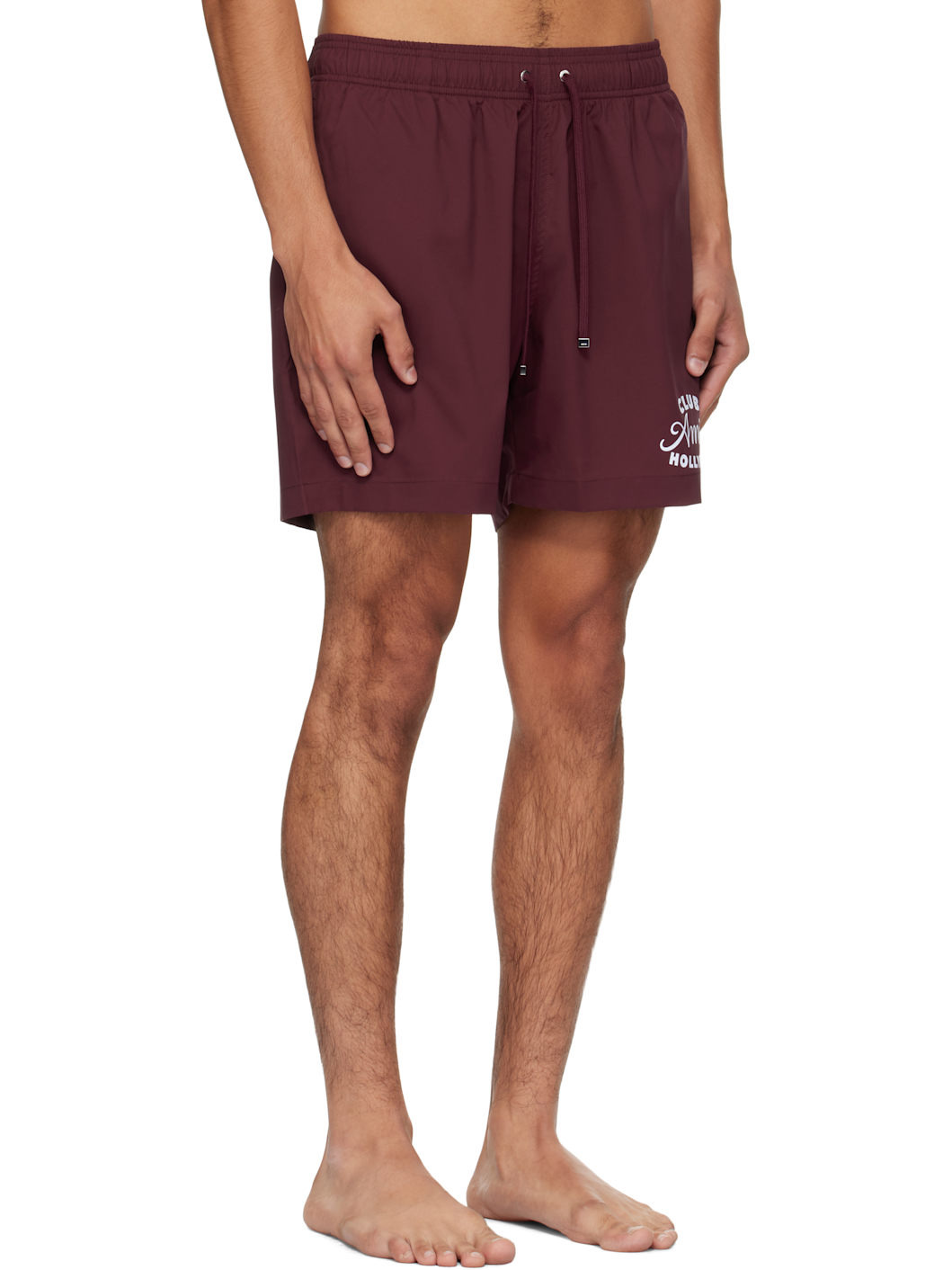 Burgundy 'Club Amiri' Swim Shorts - 2