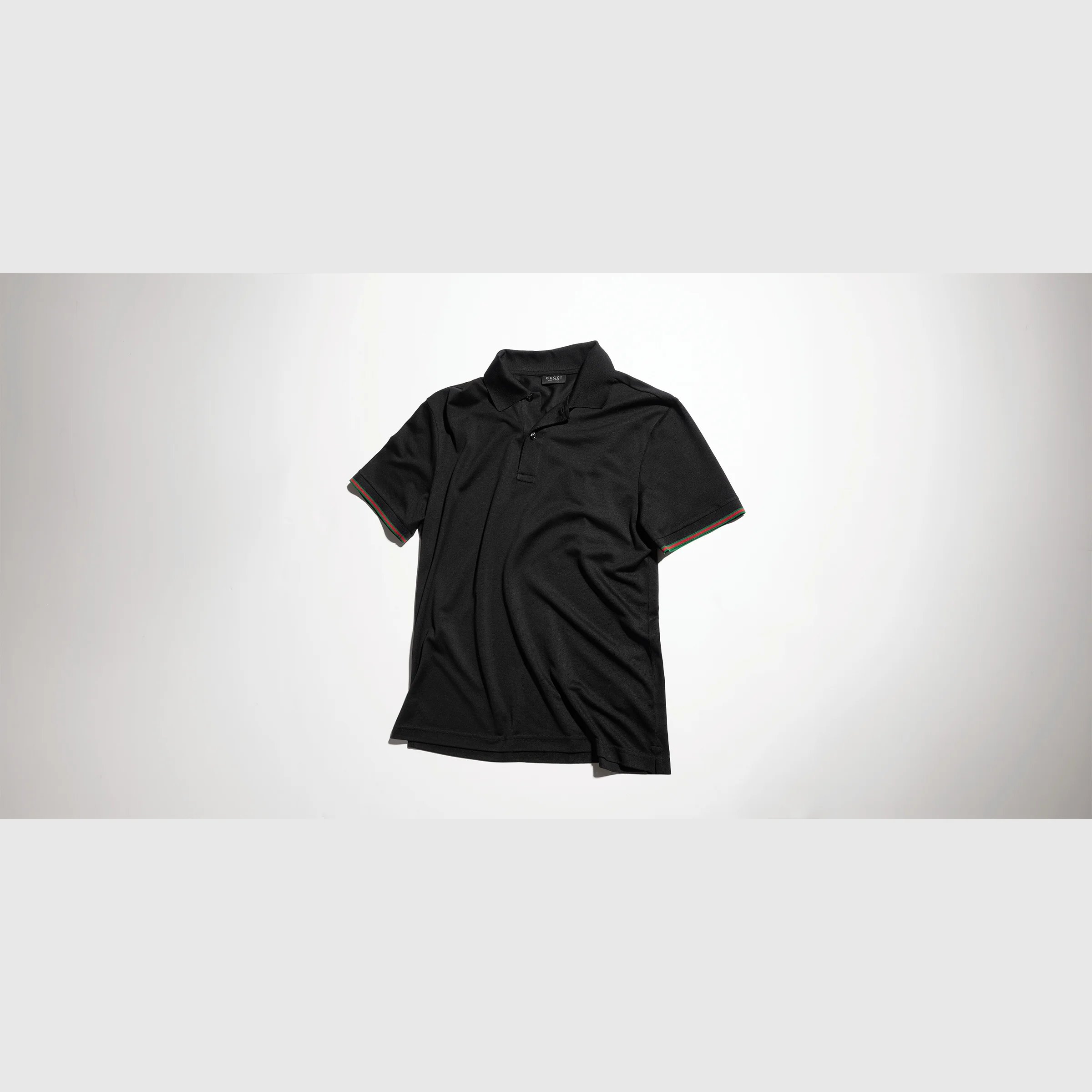 Silk jersey polo shirt with Web - 1