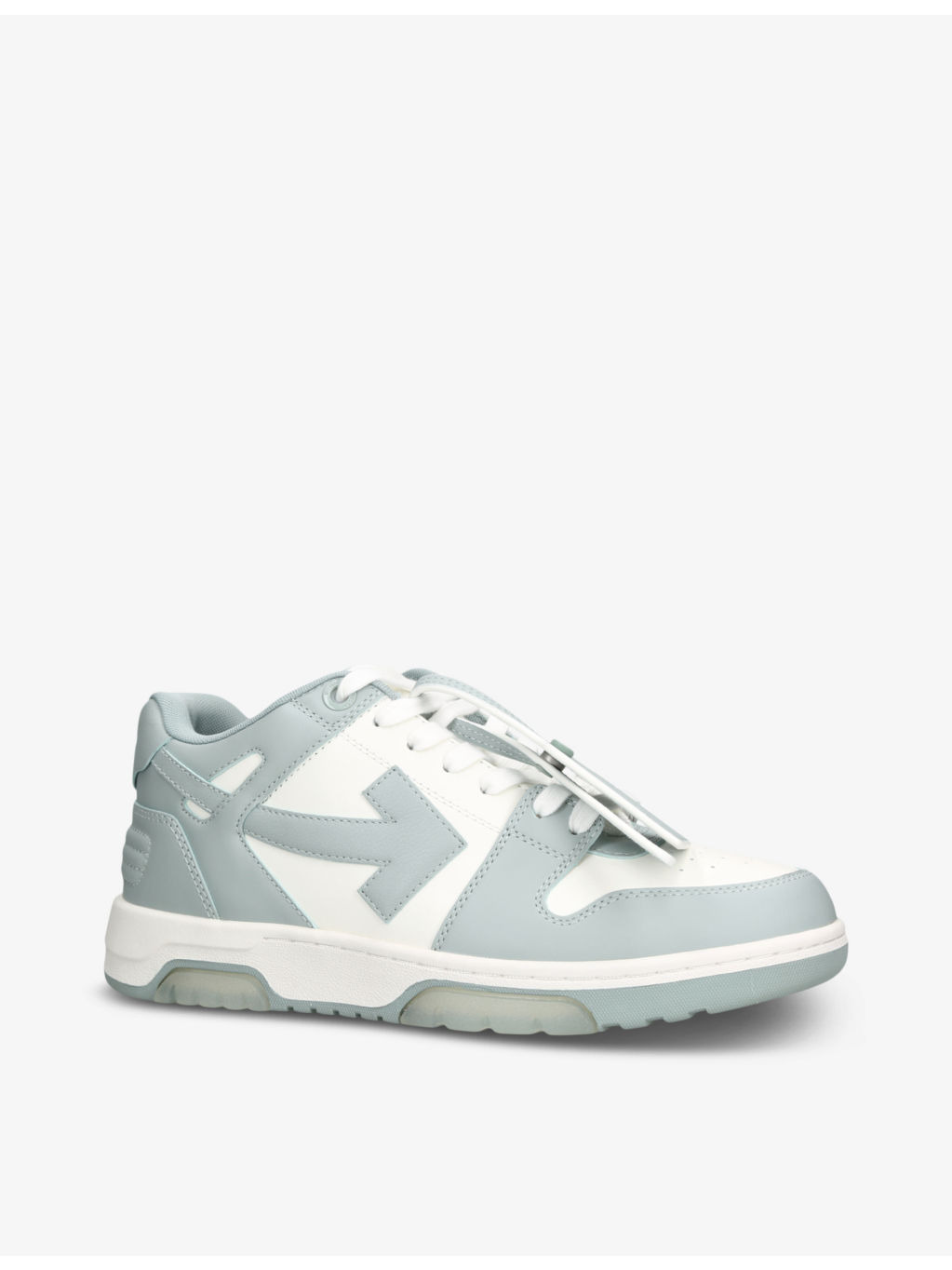 Out Of Office logo-embroidered leather and recycled polyester-blend low-top trainers - 3