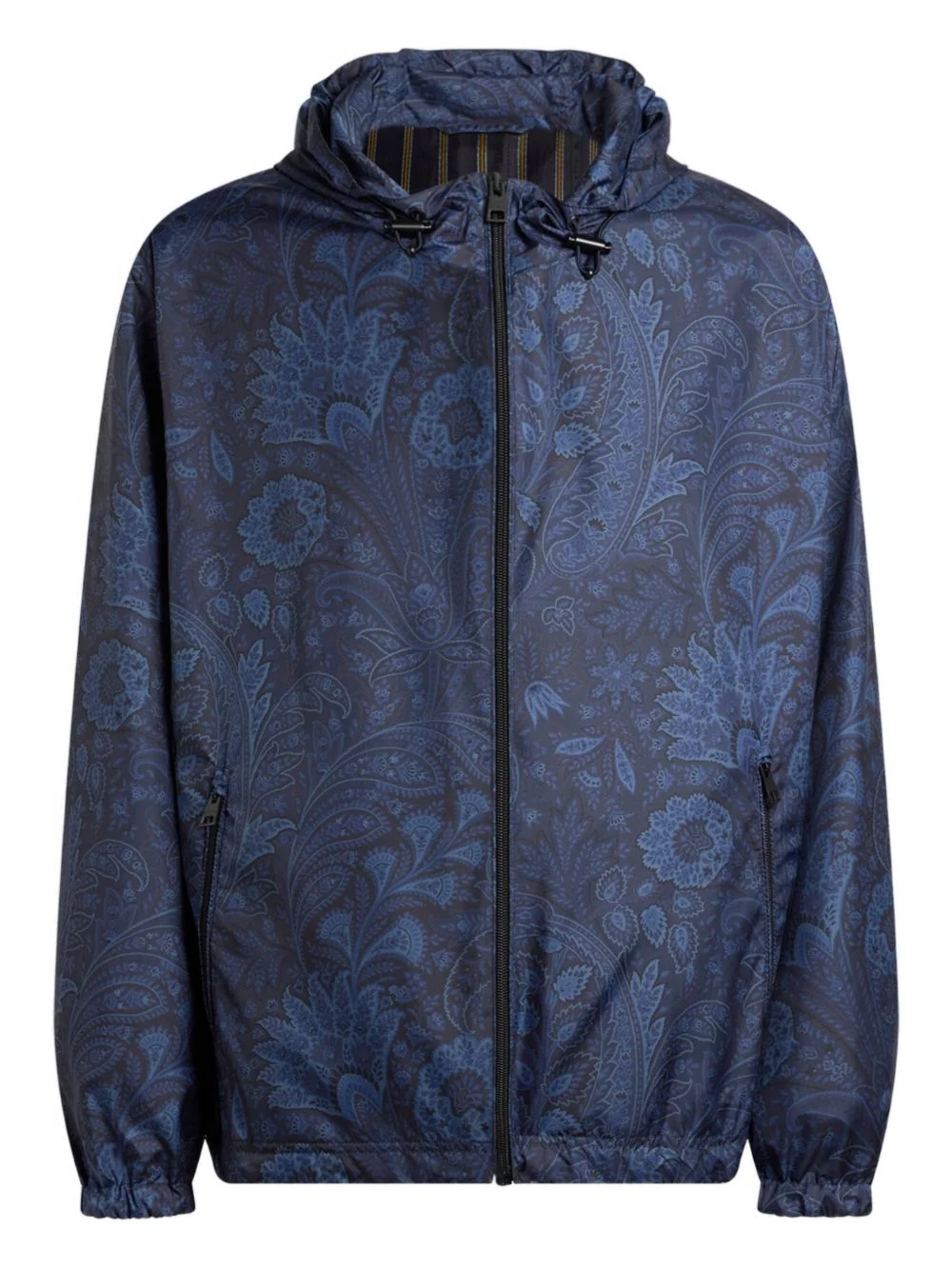 floral paisley-pattern windbreaker jacket - 1