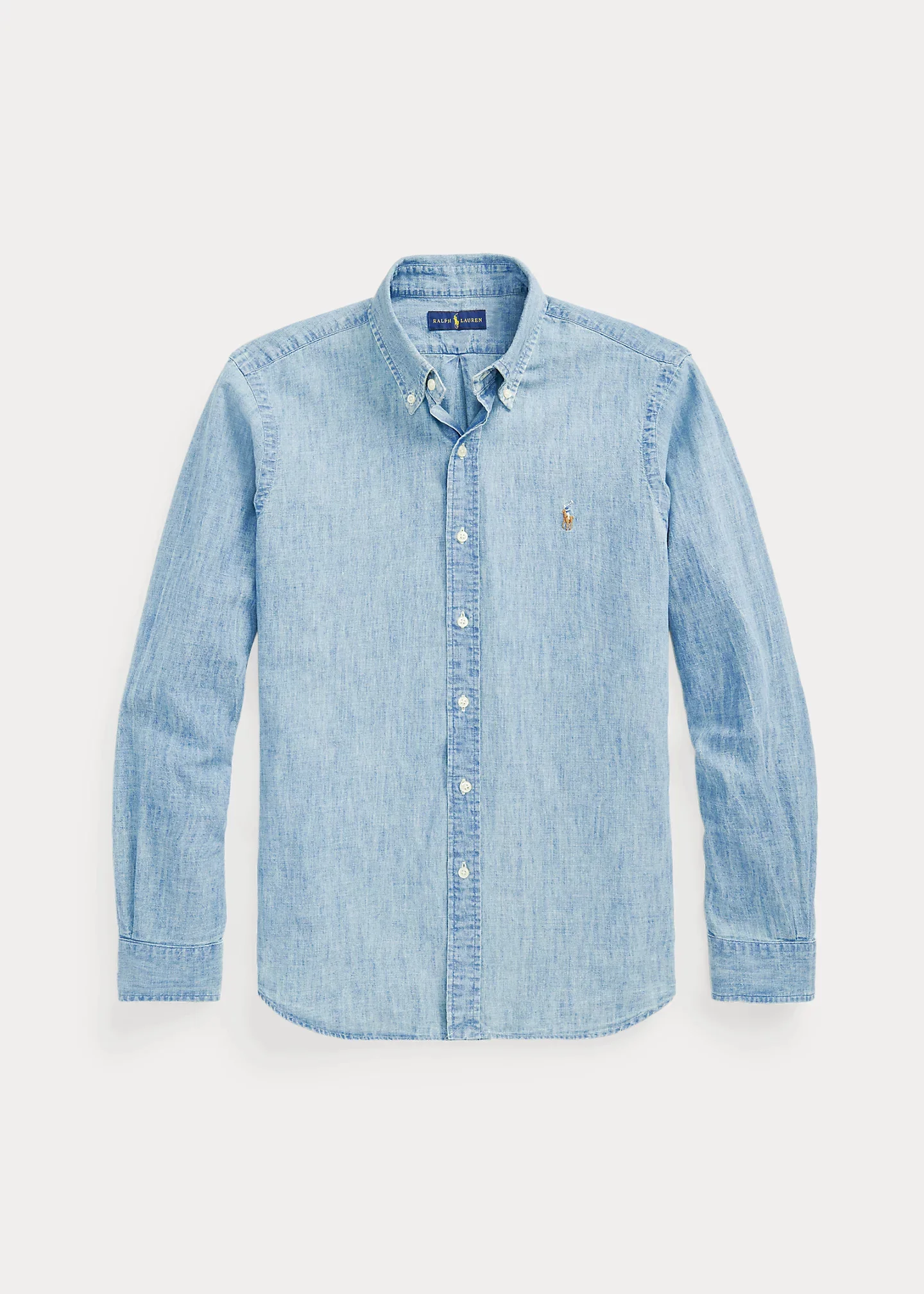 Classic Fit Indigo Chambray Shirt - 1