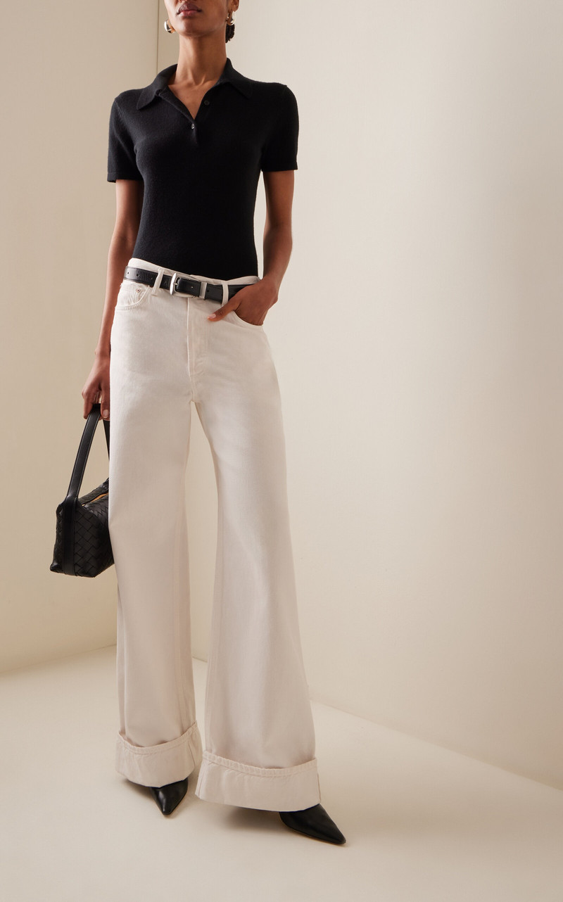 AGOLDE Dame Rigid High-Rise Wide-Leg Jeans white outlook