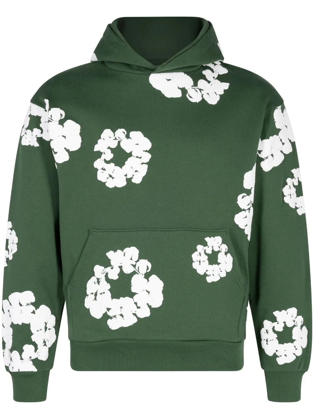 Cotton Wreath-print hoodie - 1