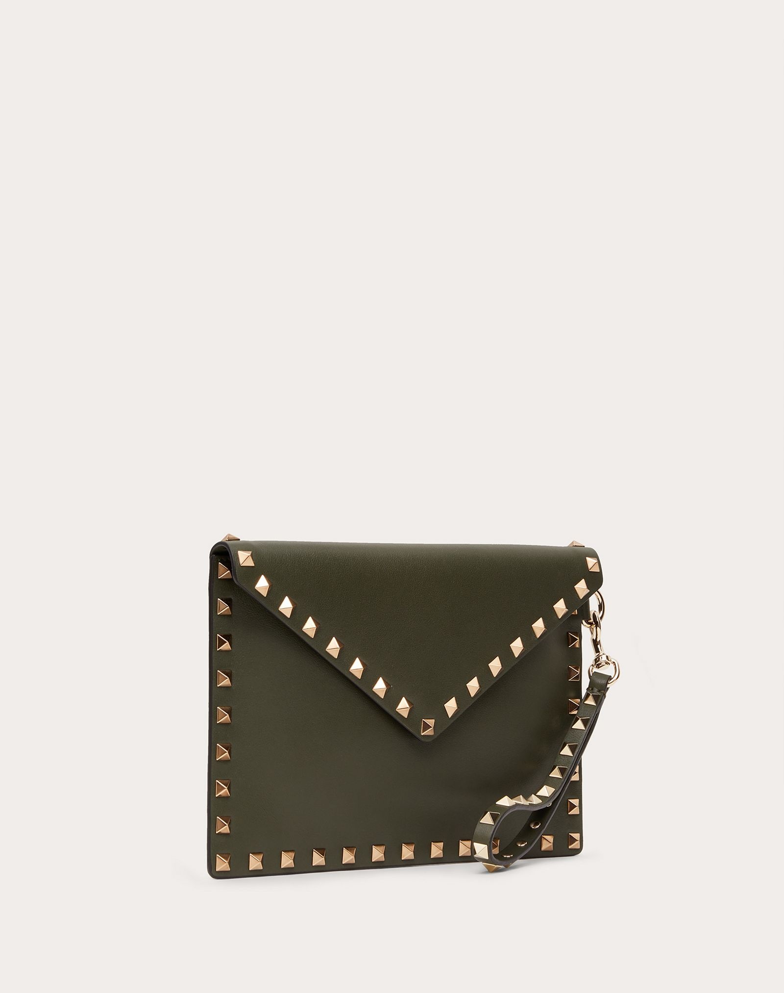 Rockstud Calfskin Pouch - 4