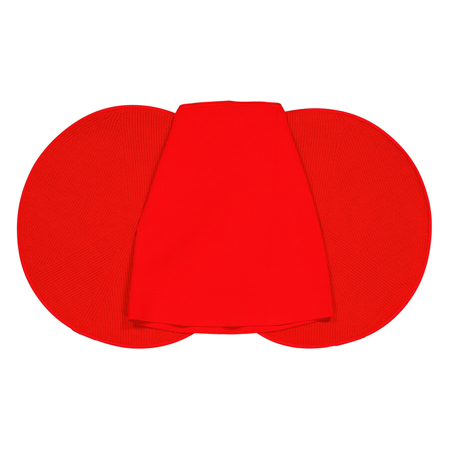 Victoria Beckham Ribbed High-Waist Circular 3D-Detail Mini Skirt - 5