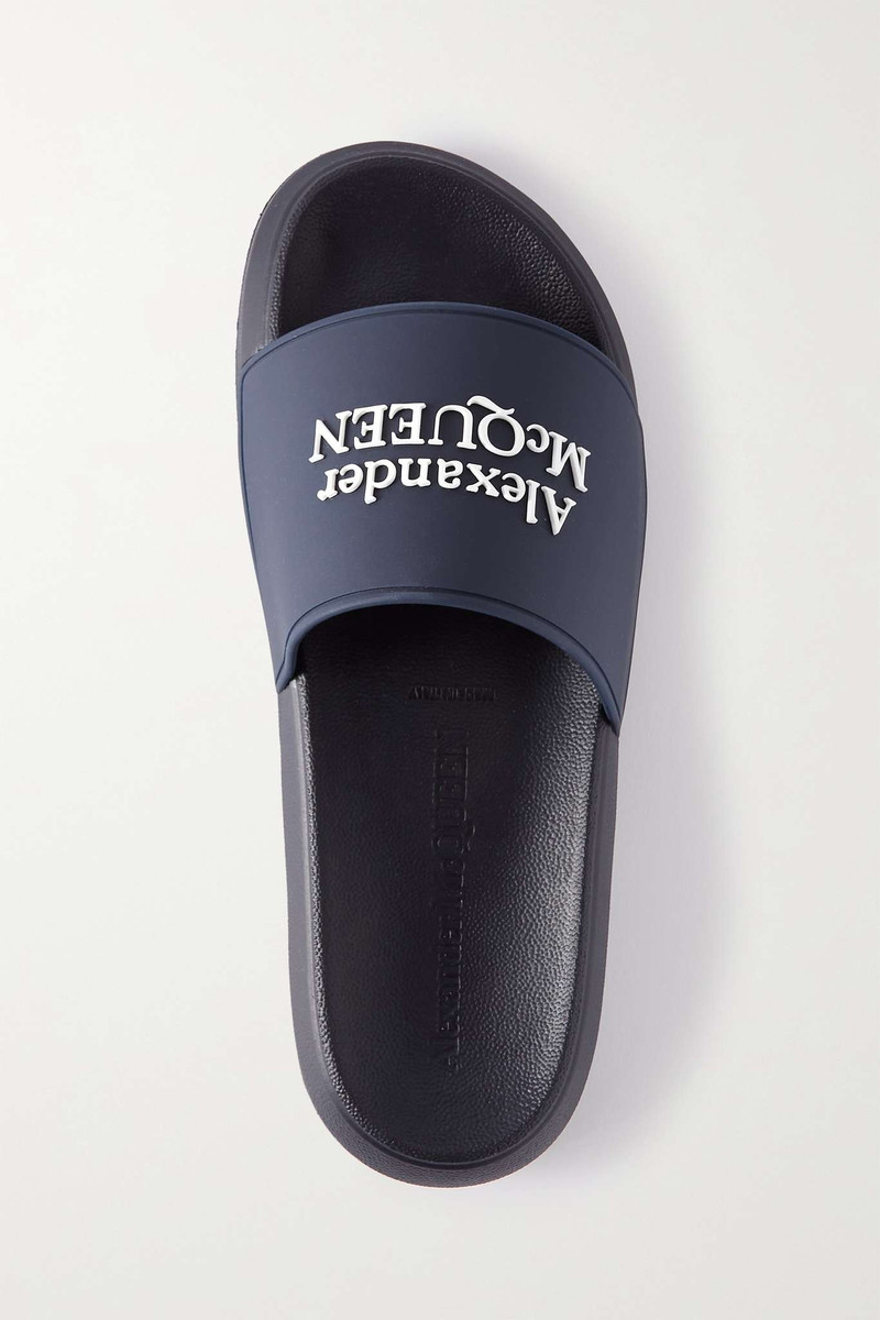 Logo-embellished rubber slides 5