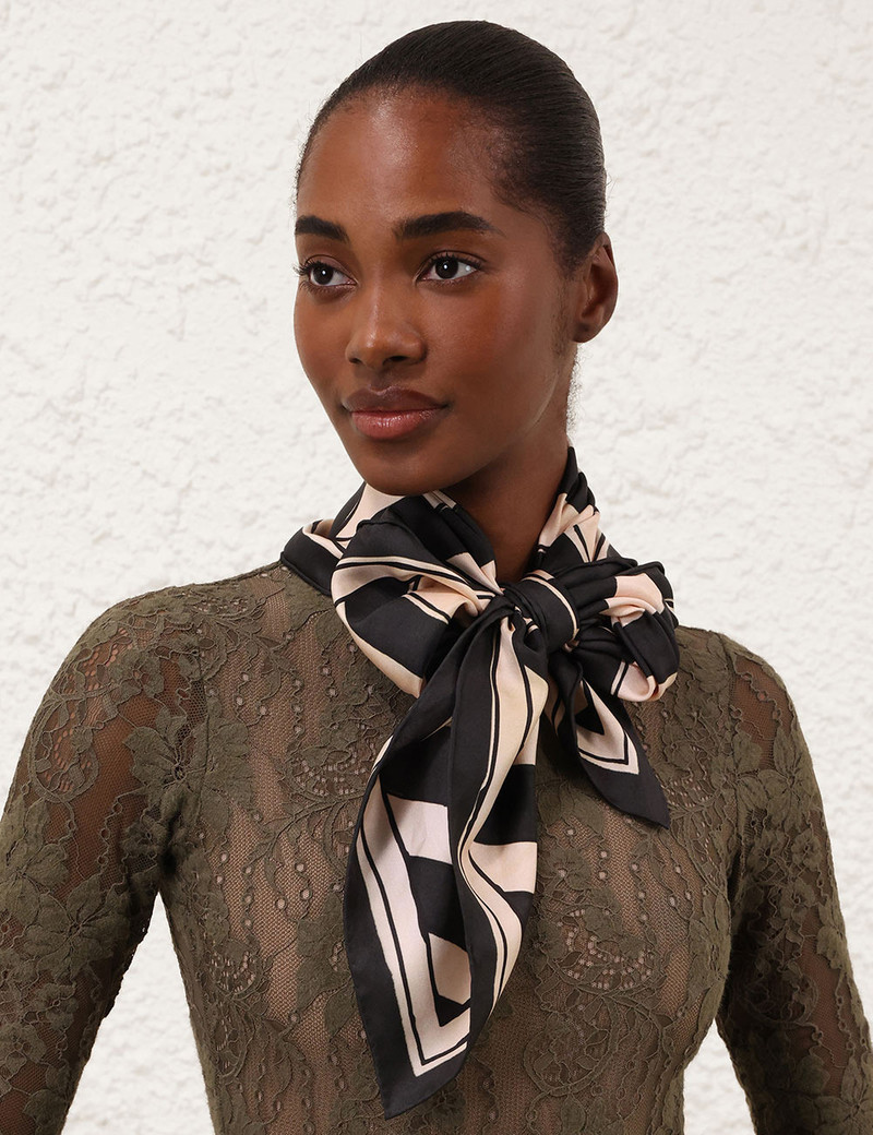 PRINTED SILK SQUARE 90 4