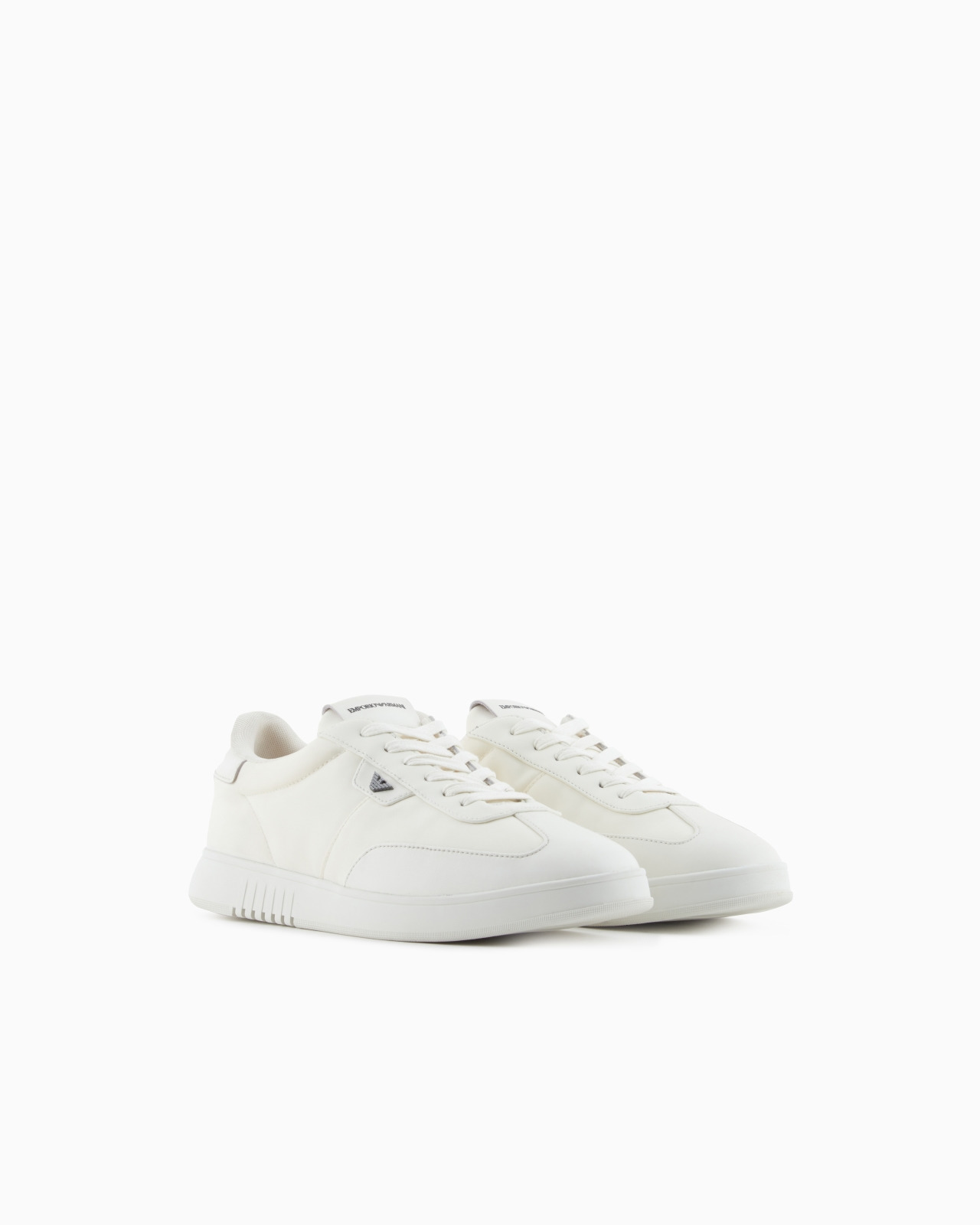 NYLON SNEAKERS WITH LEATHER DETAILS - 2