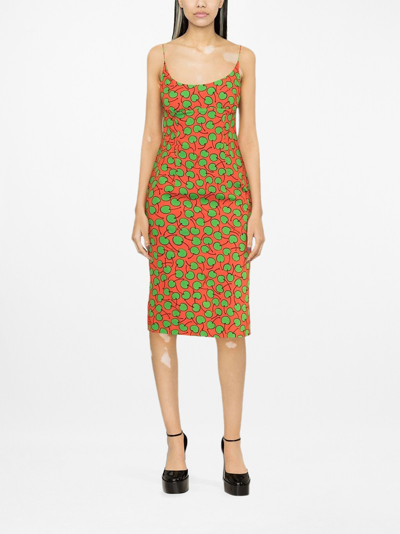 Moschino graphic-print midi dress outlook
