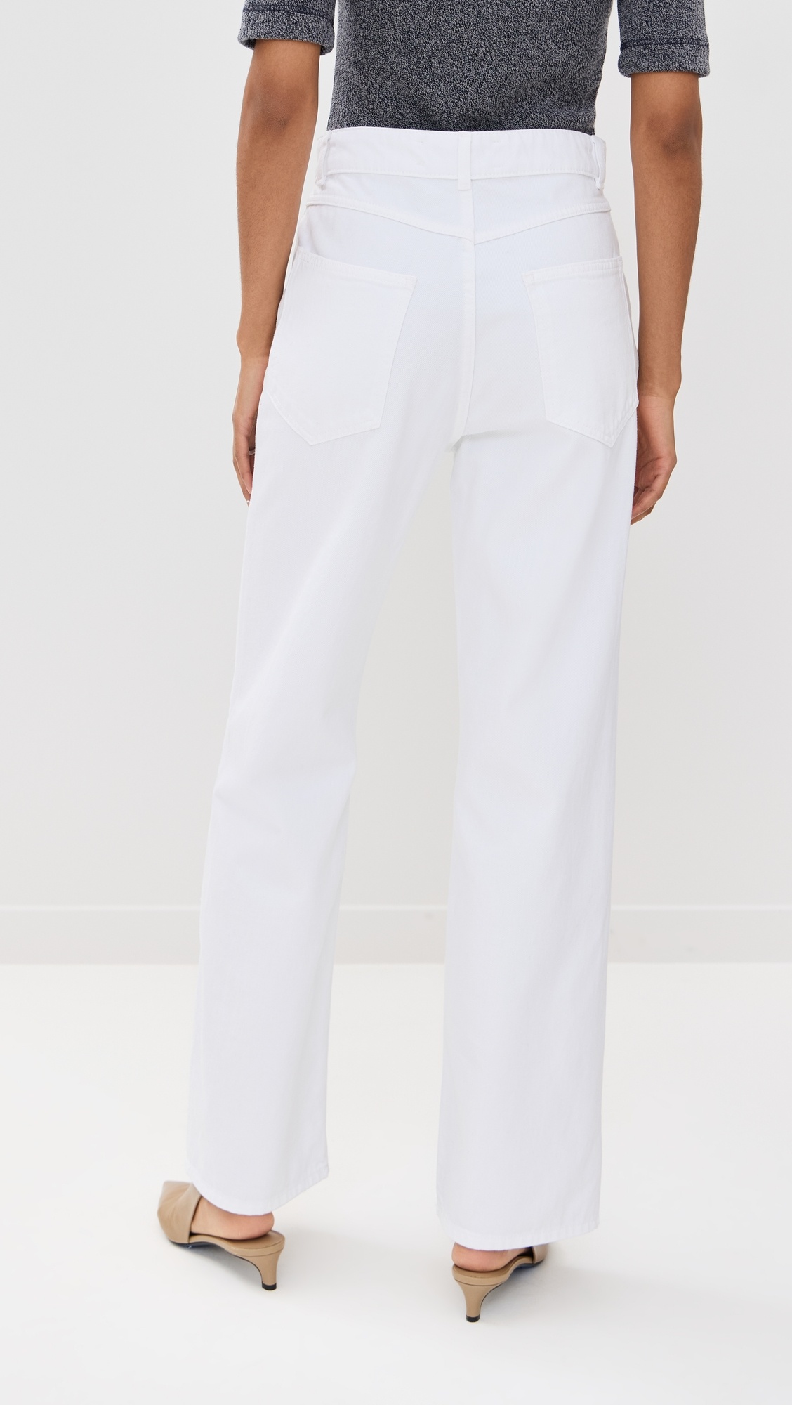 Relaxed Fit White Jeans - 2