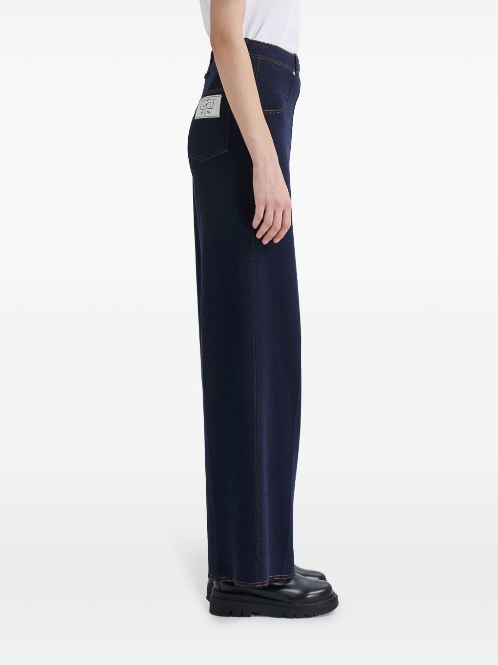 Opulent knitted flared trousers - 3