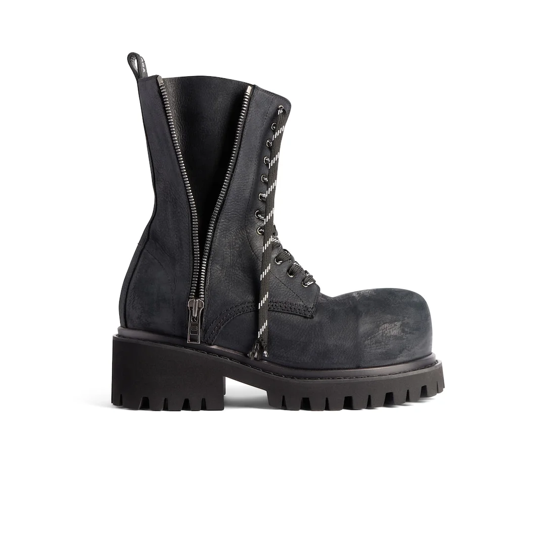 Men's Stomper Zipped Bootie in Black - 1