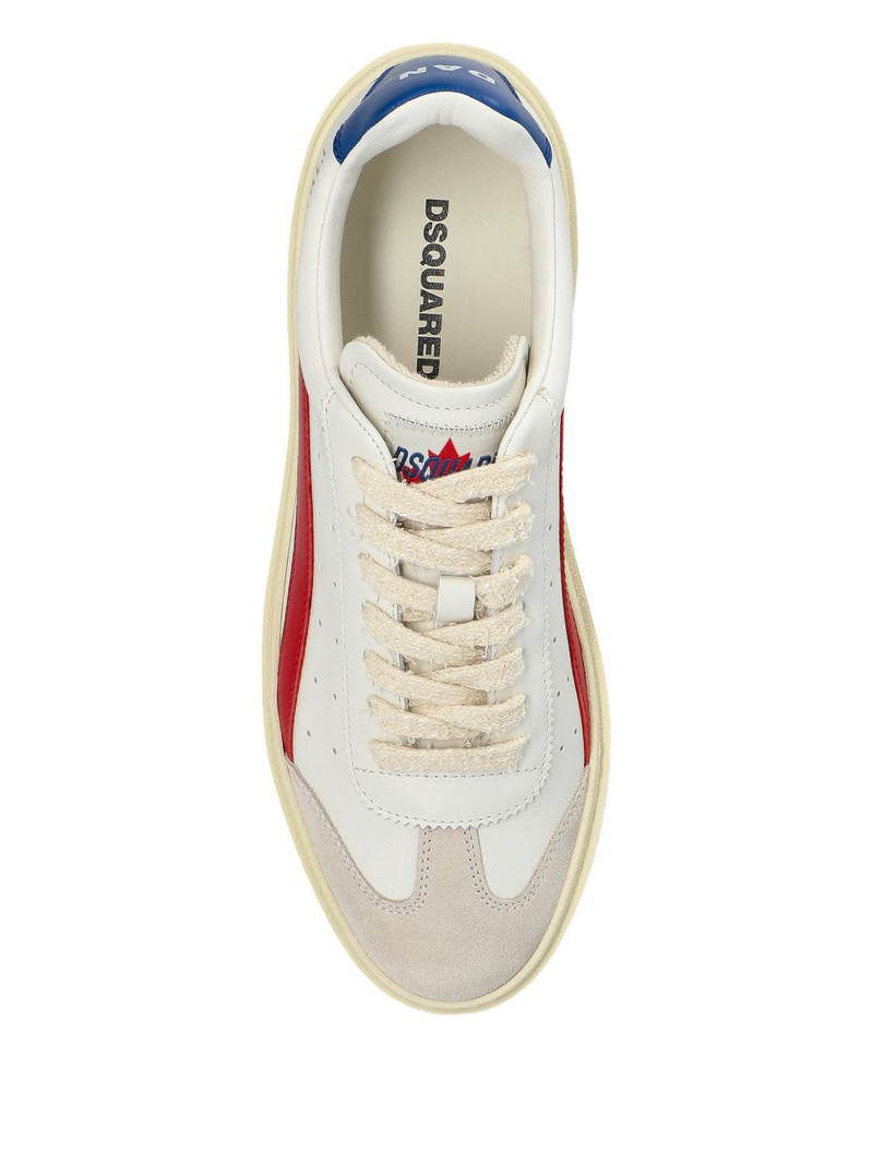 logo-detail leather sneakers 4