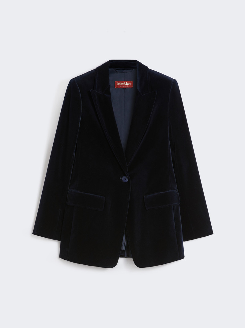 QUADRO Smooth velvet blazer 1