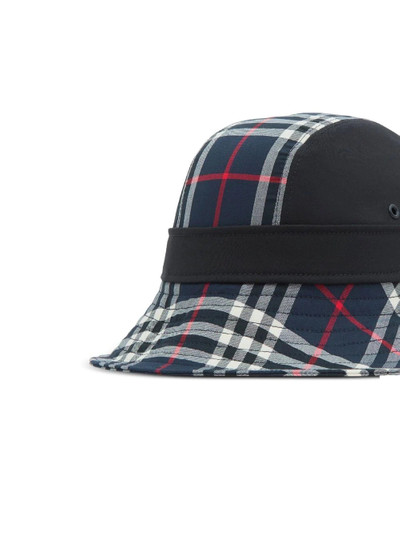 Burberry check-pattern buckle hat outlook