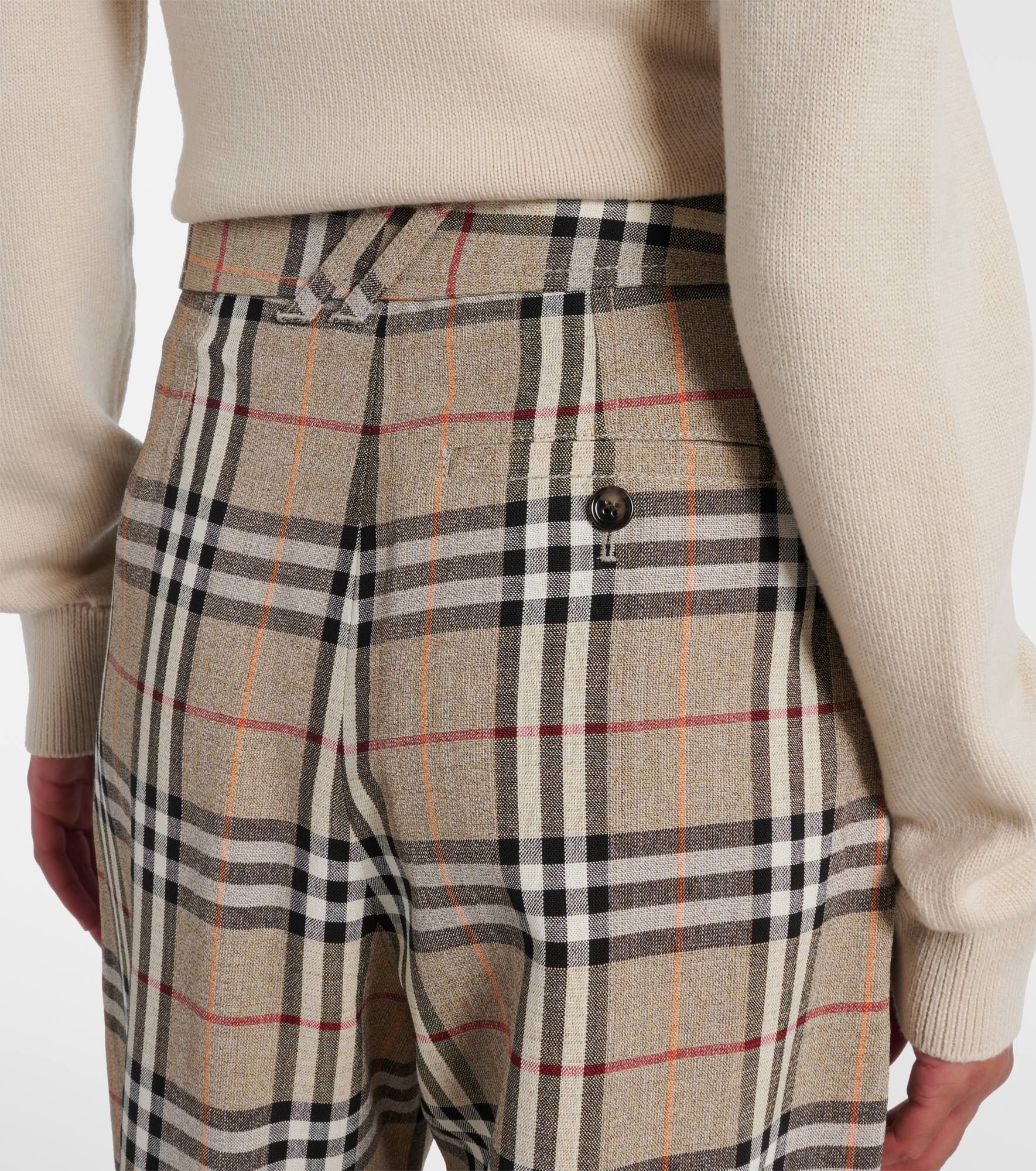 Burberry Check belted wide-leg pants - 6