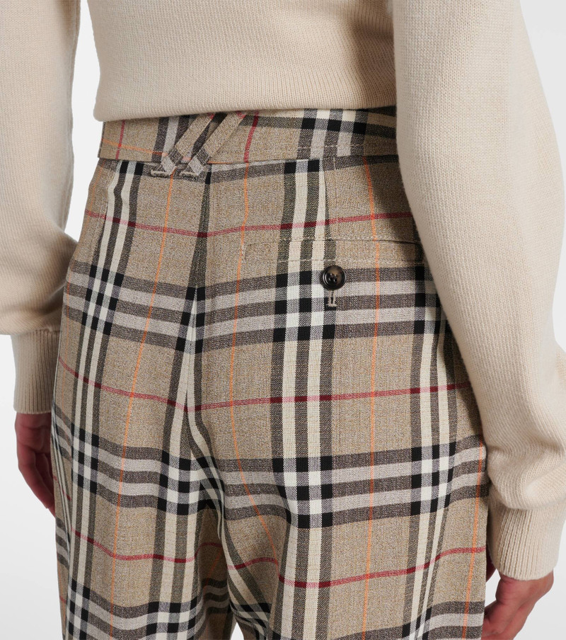 Burberry Check belted wide-leg pants 6
