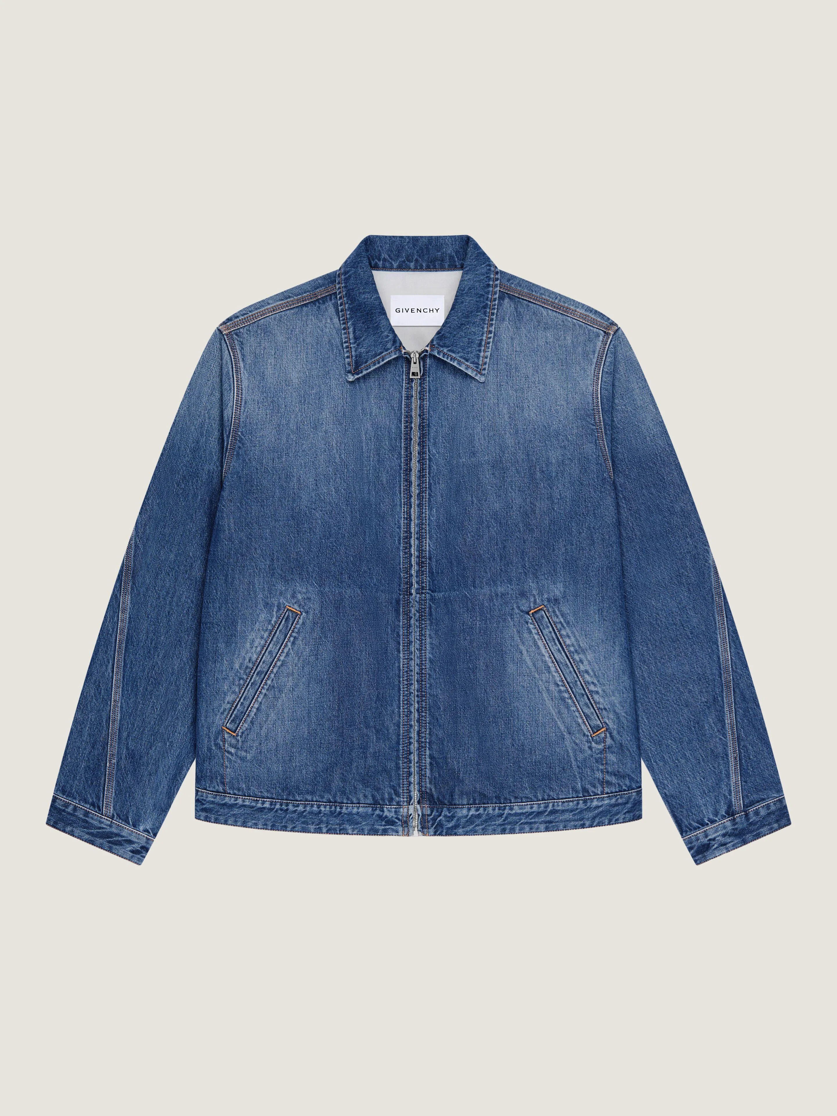 COUTURE SEAM JACKET IN DARK BLUE DENIM - 1