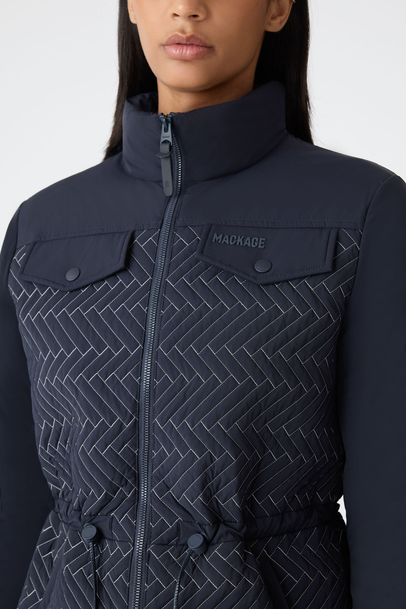 KABIRA Chevron Quilted Light Down Jacket - 5